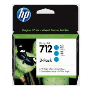 Tinta HP 3ED77A (712A) 3 Pack 29ml Cyan | JYN