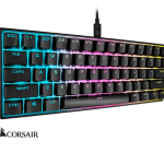 TECLADO CORSAIR GAMING MECANICO K65 MINI 60% RAPIDFIRE SWITCH MX LED RGB (CH-9194014-SP)