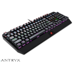 TECLADO ANTRYX GAMER MECANICO CHROME STORM MK730, 9 EFECTOS DE ILUMINACIÓN PREESTABLECIDOS, SWITCH BLUE RGB - LED (AMK-730KBL-SP)