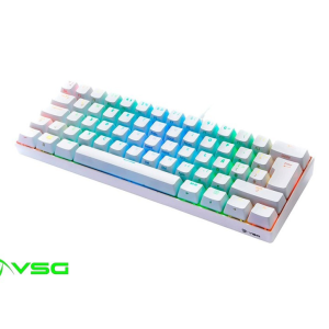 TECLADO VSG GAMING 60% MECANICO MINTAKA - BLANCO | SWITCH RED | LED-RGB (VG-KM981-WHT-RED)