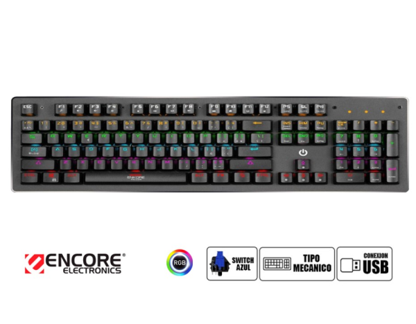 teclado enkore gamer mecanico falcon ilumina