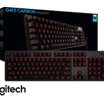 TECLADO LOGITECH GAMER MECANICO G413, RETROILUMINACIÓN CARBON LED - ROJO, 5 NIVELES DE INTENSIDAD PREDEFINIDOS (920-008300)