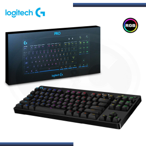 TECLADO LOGITECH GAMER MECANICO PRO, CON ILUMINACION RGB LED, SWITCH GX BLUE CLICKY (920-009388)