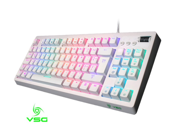 teclado vsg gaming quasar blanco 80 mecanico